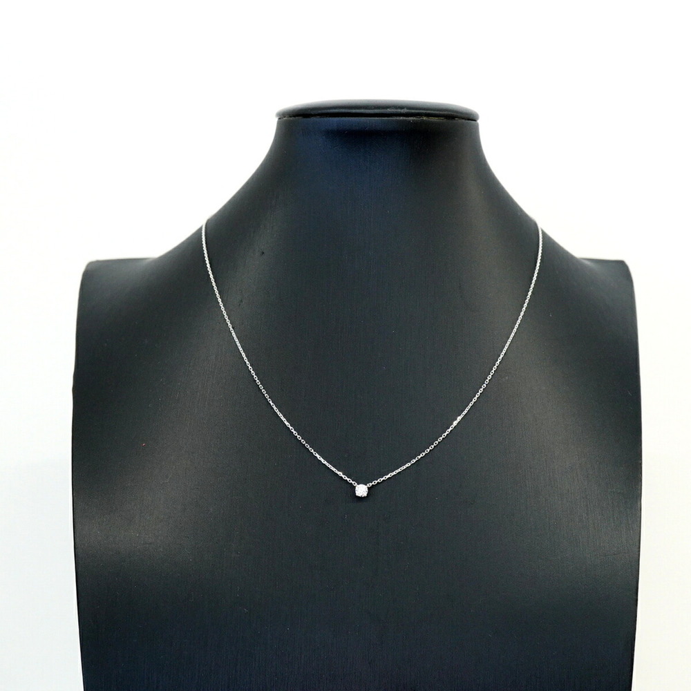 Cartier Solitaire Necklace, 1PD (18K White Gold), Diamond, Ladies' - Picture 6 of 8